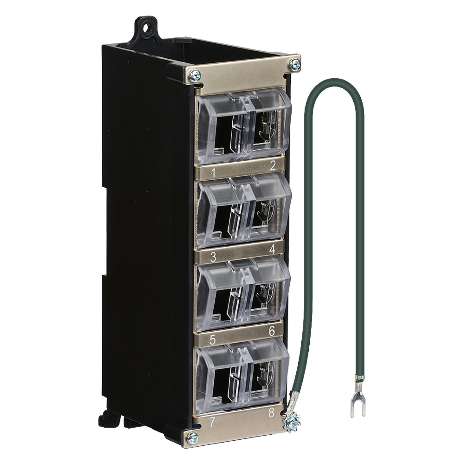 EFB Elektronik Keystone Verteilergehäuse 8-Port für Hutschiene und Wandmontage
