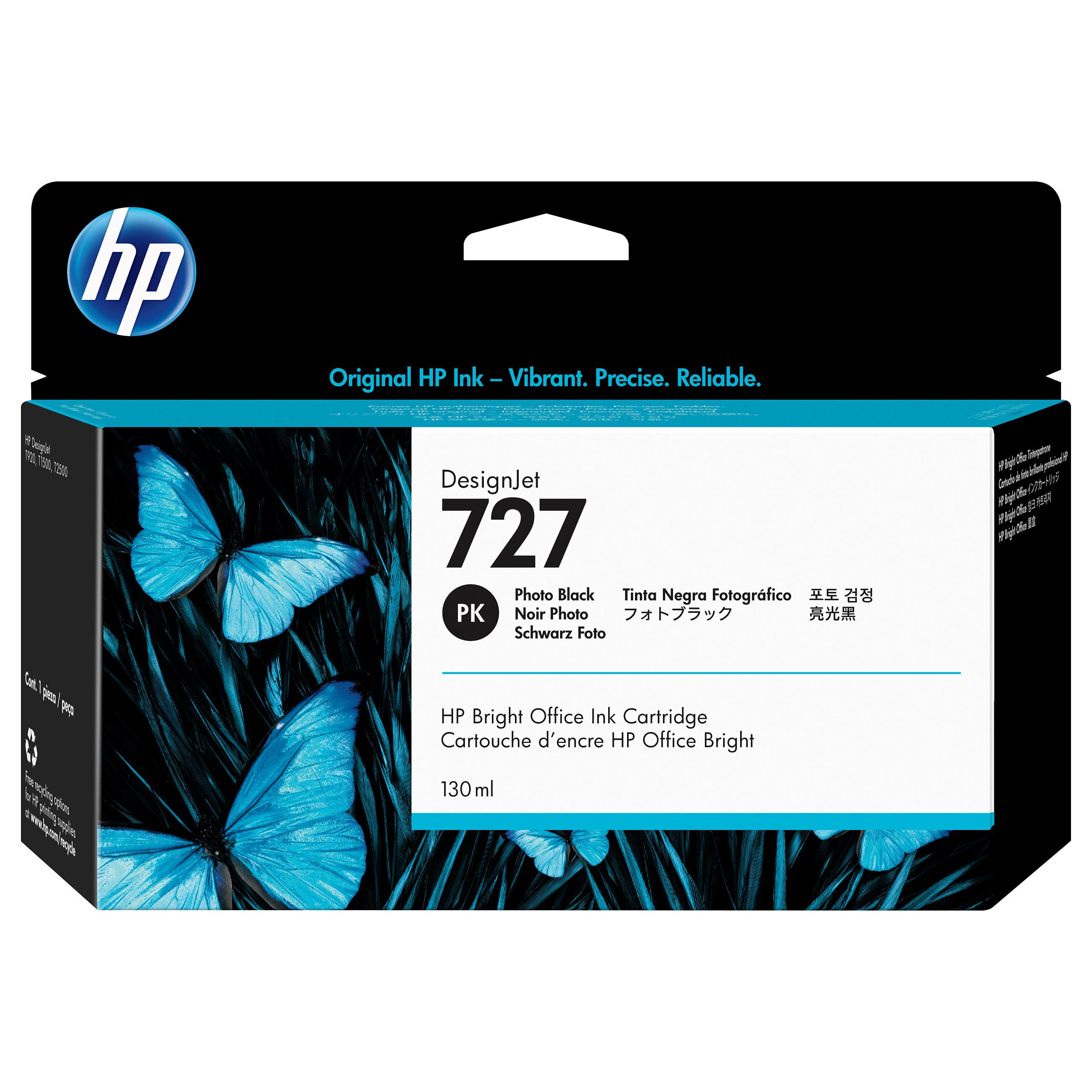 HP 727 130 ml fotosort blækpatron til DesignJet printer