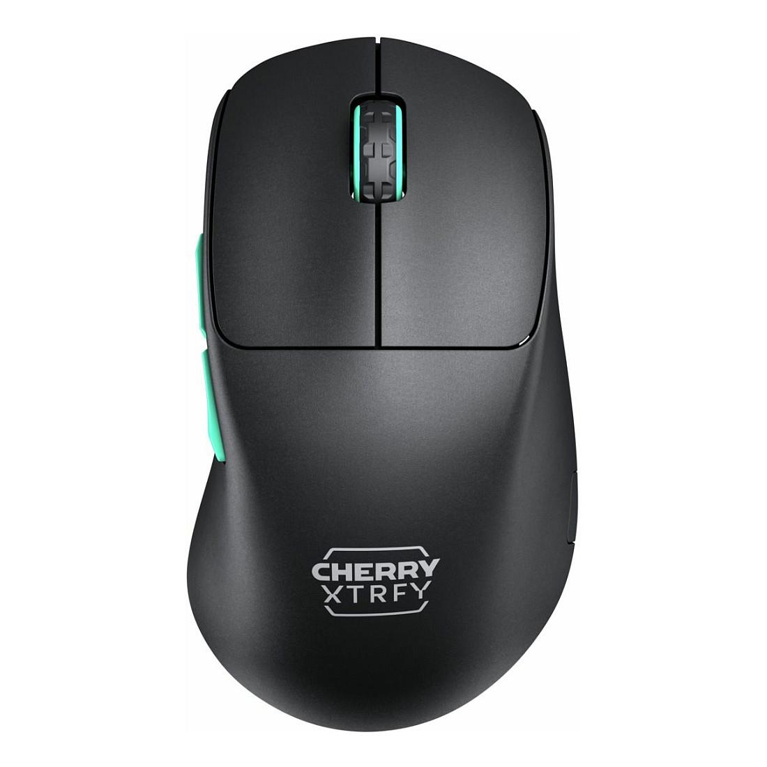 Trådløs gamingmus CHERRY XTRFY M64 Wireless - sort/turkis