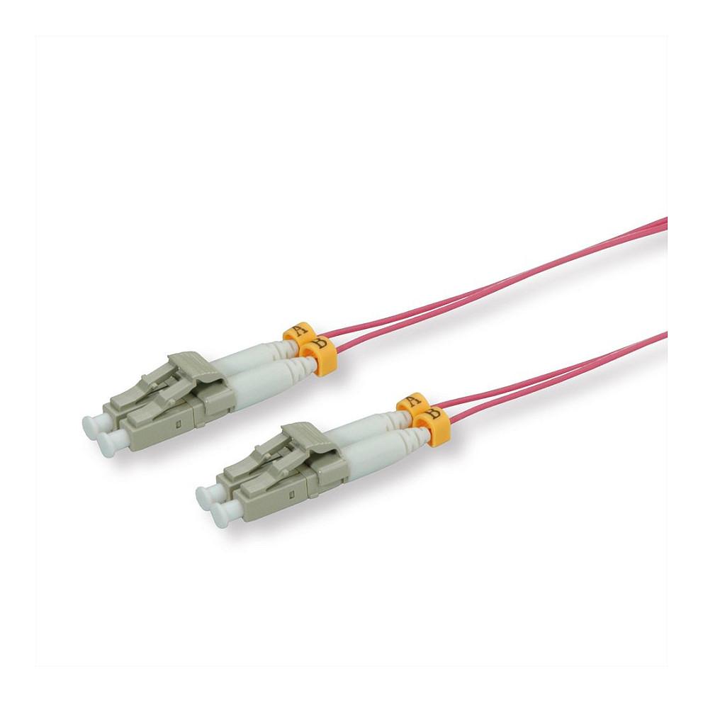 Fiberoptisk kabel ROLINE SLIM OM4 LC/LC - violet, 7 m