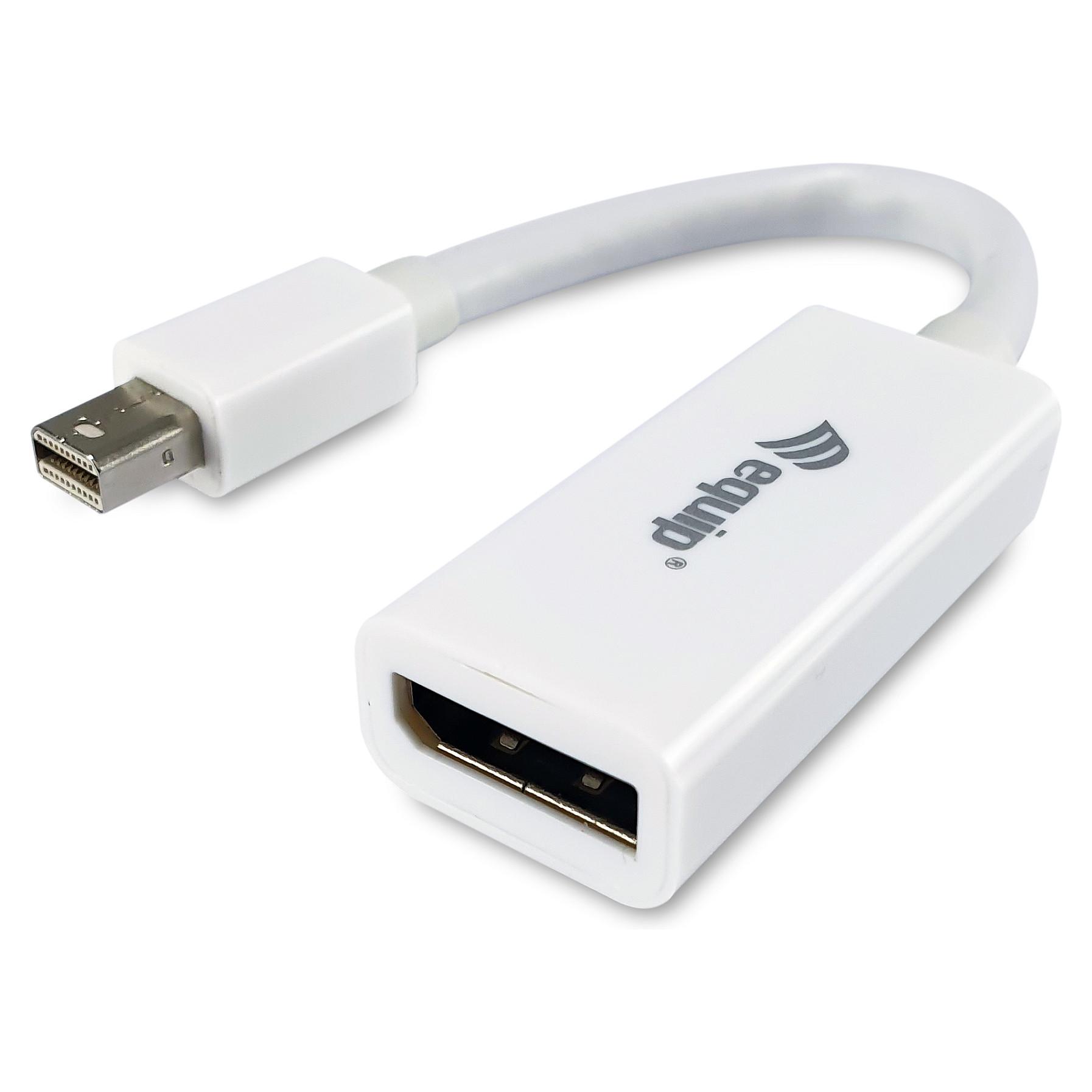 Mini DisplayPort til DisplayPort-adapter Equip 133440 - hvid