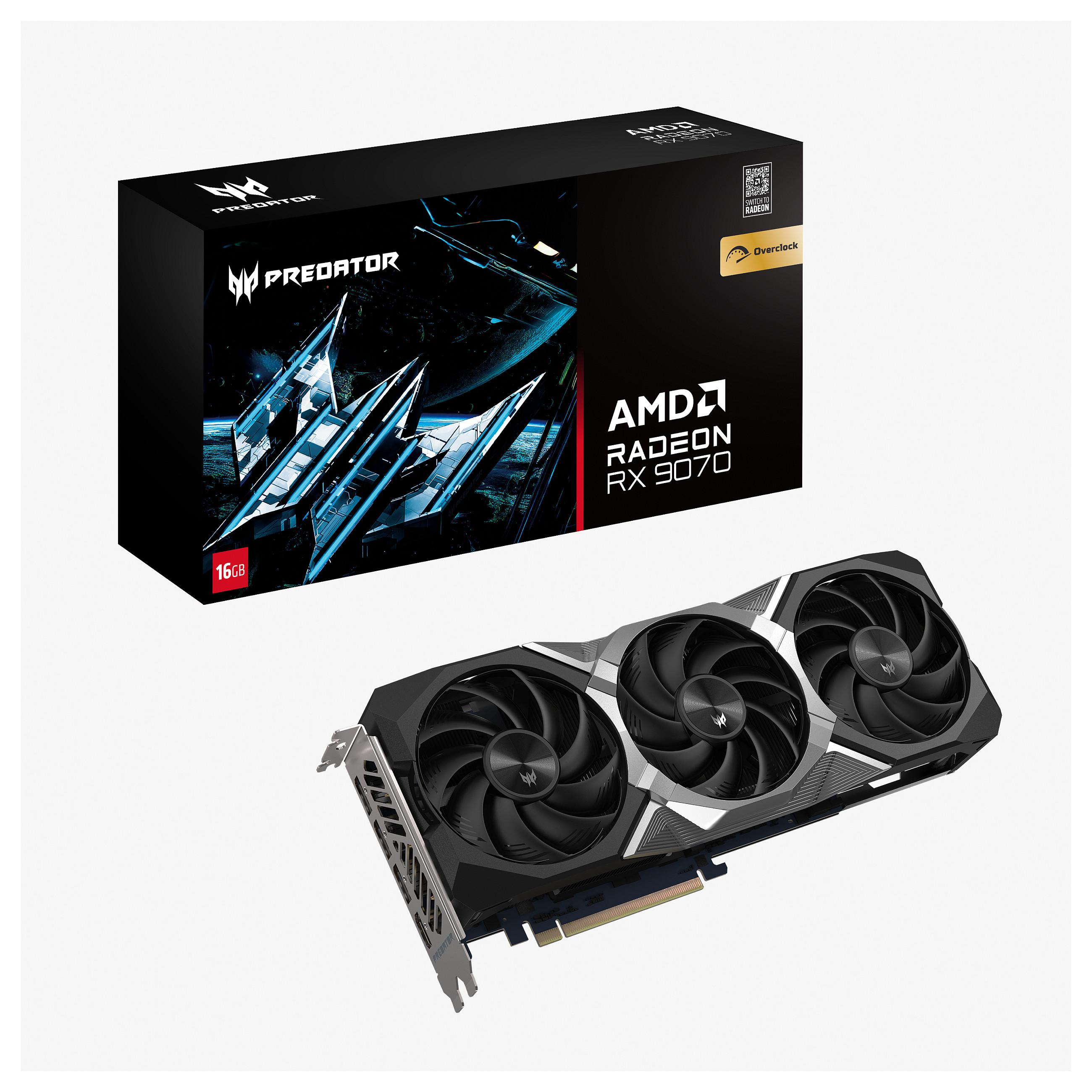 Acer Radeon RX 9070 Predator Bifrost OC - 16GB GDDR6 RAM - Grafikkort