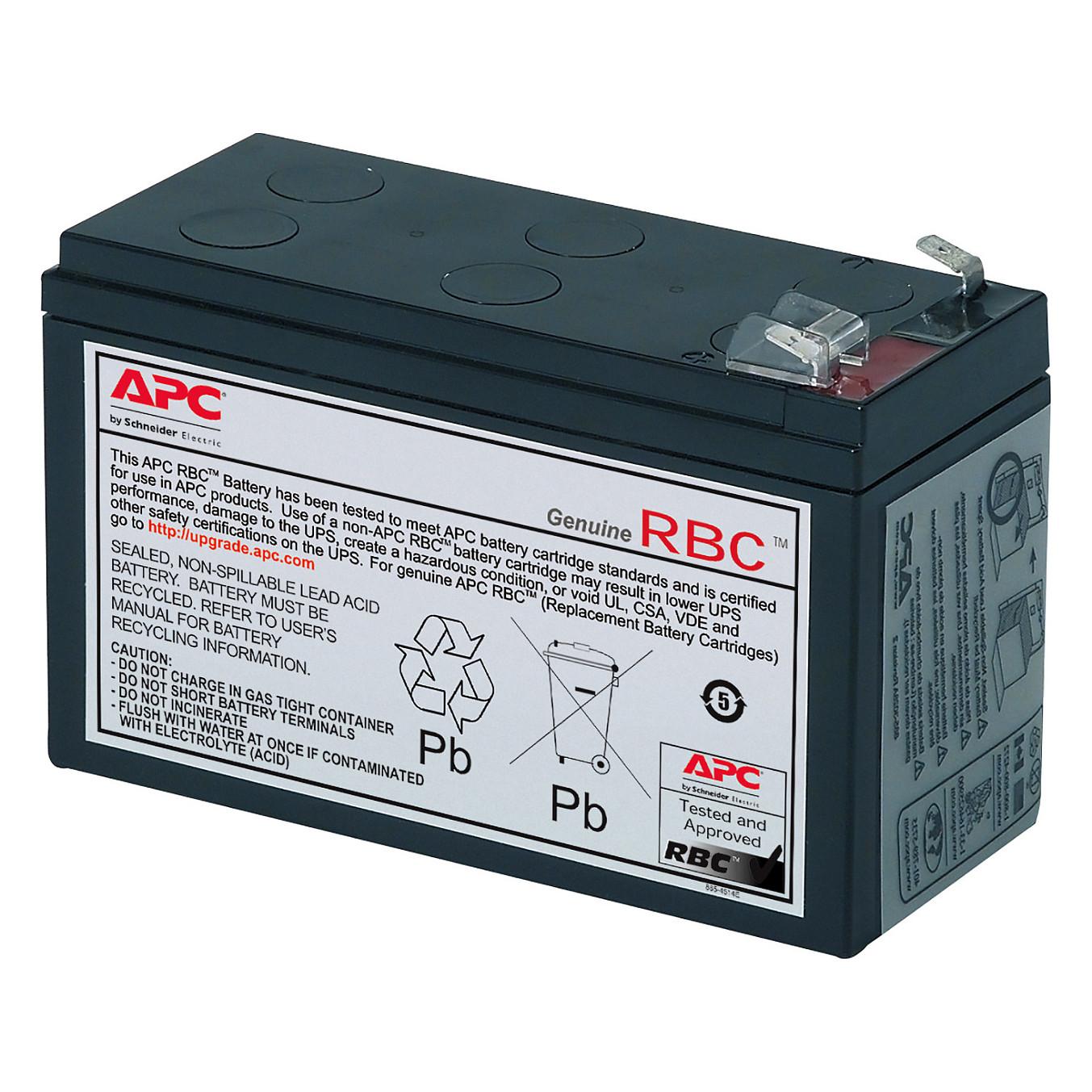 APC Replacement Battery Cartridge #2 - UPS-batteri - 1 x batteri - Blysyre - sort - for P/N: AP250, BE550-KR, BK500IACH, BP300JPNP, BP500IACH, BX600CI-IN, CP27U13AZ3-F