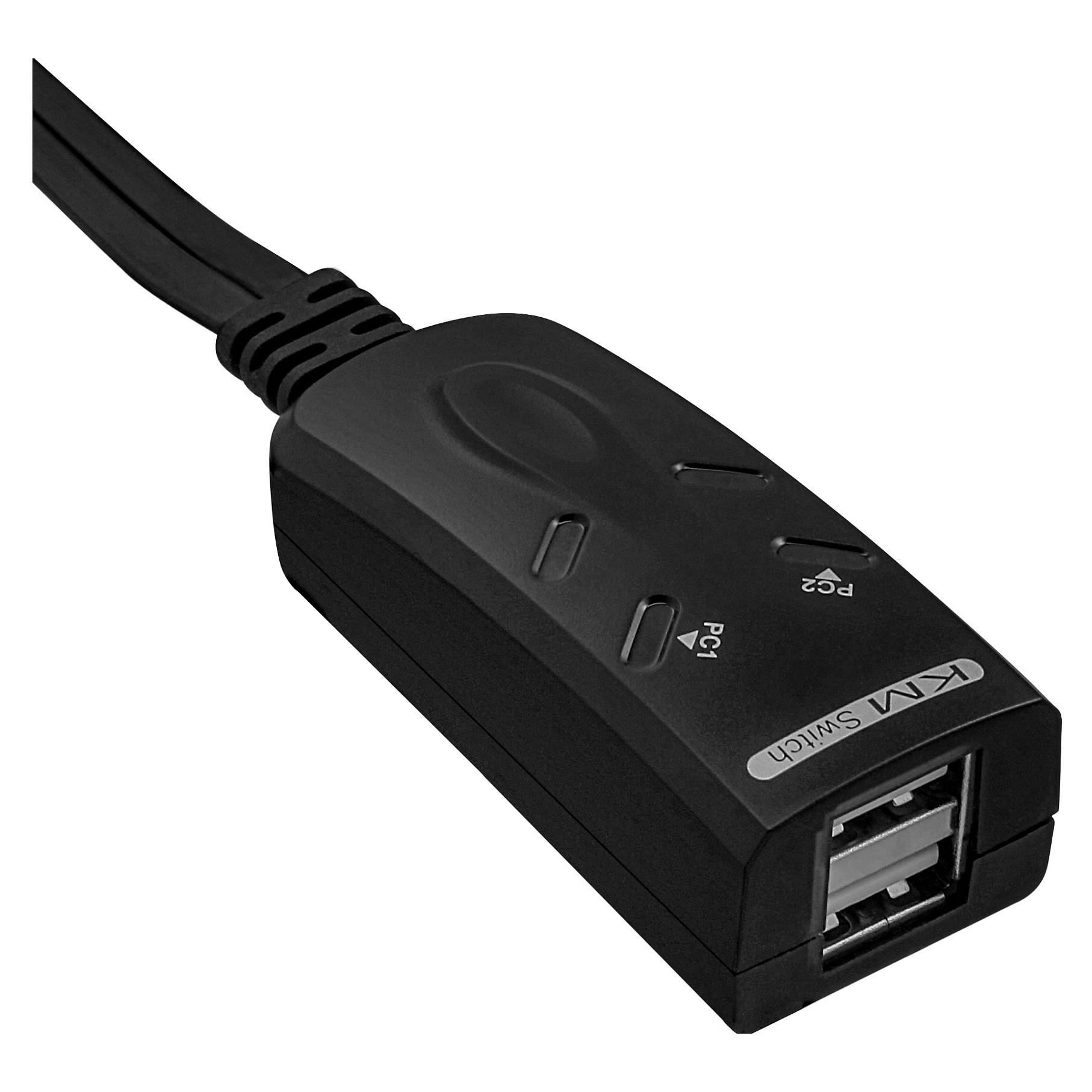 USB KM-switch InLine til 2 pc'er for tastatur og mus