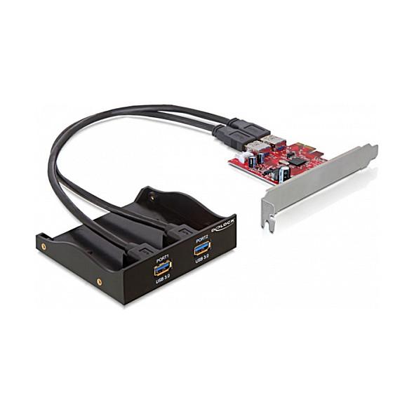 Delock USB 3.0 Front Panel - USB-adapter - PCIe - USB 3.0 x 2