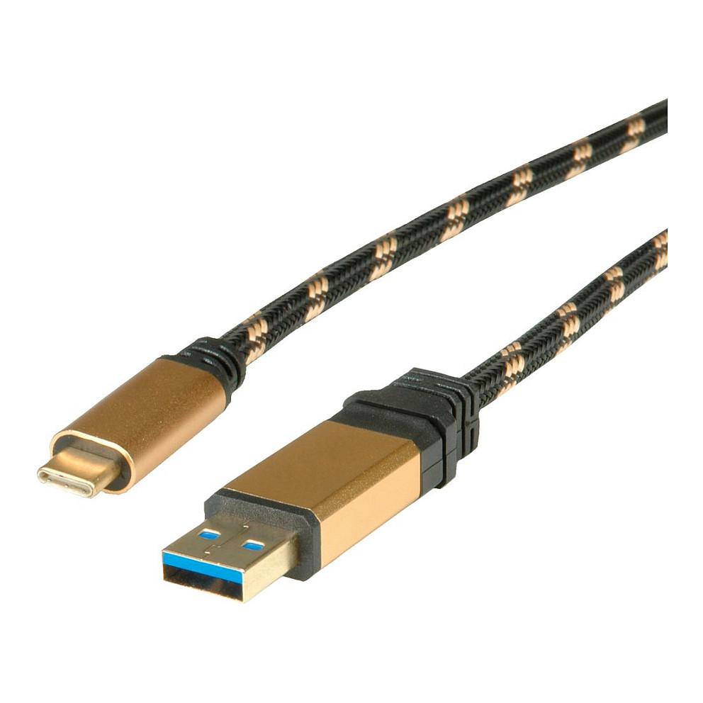 Roline Gold - USB-C cable - USB Type A to USB-C - 50 cm