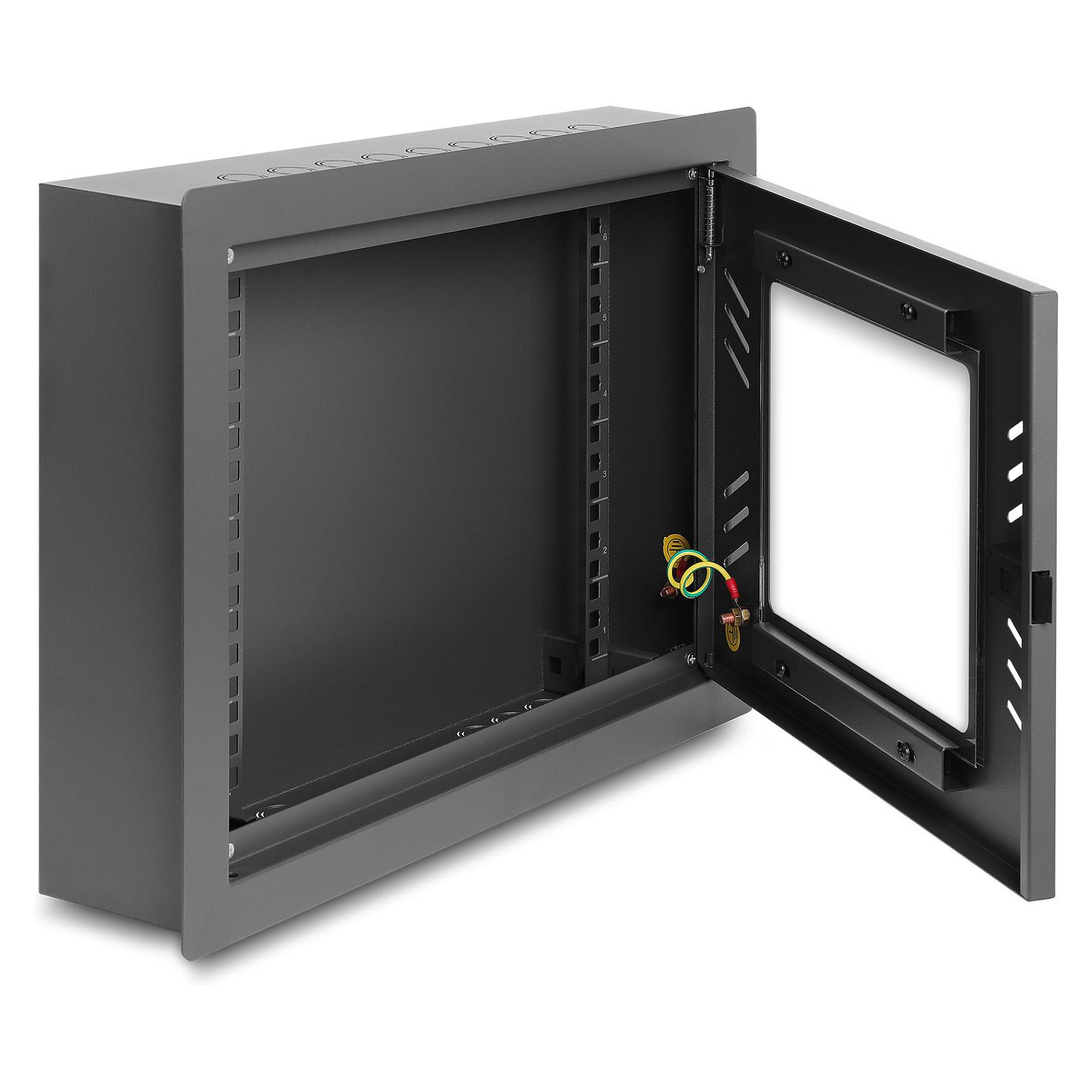 Delock 12" Network Cabinet / Control Cabinet with removable Front Cover 6U black