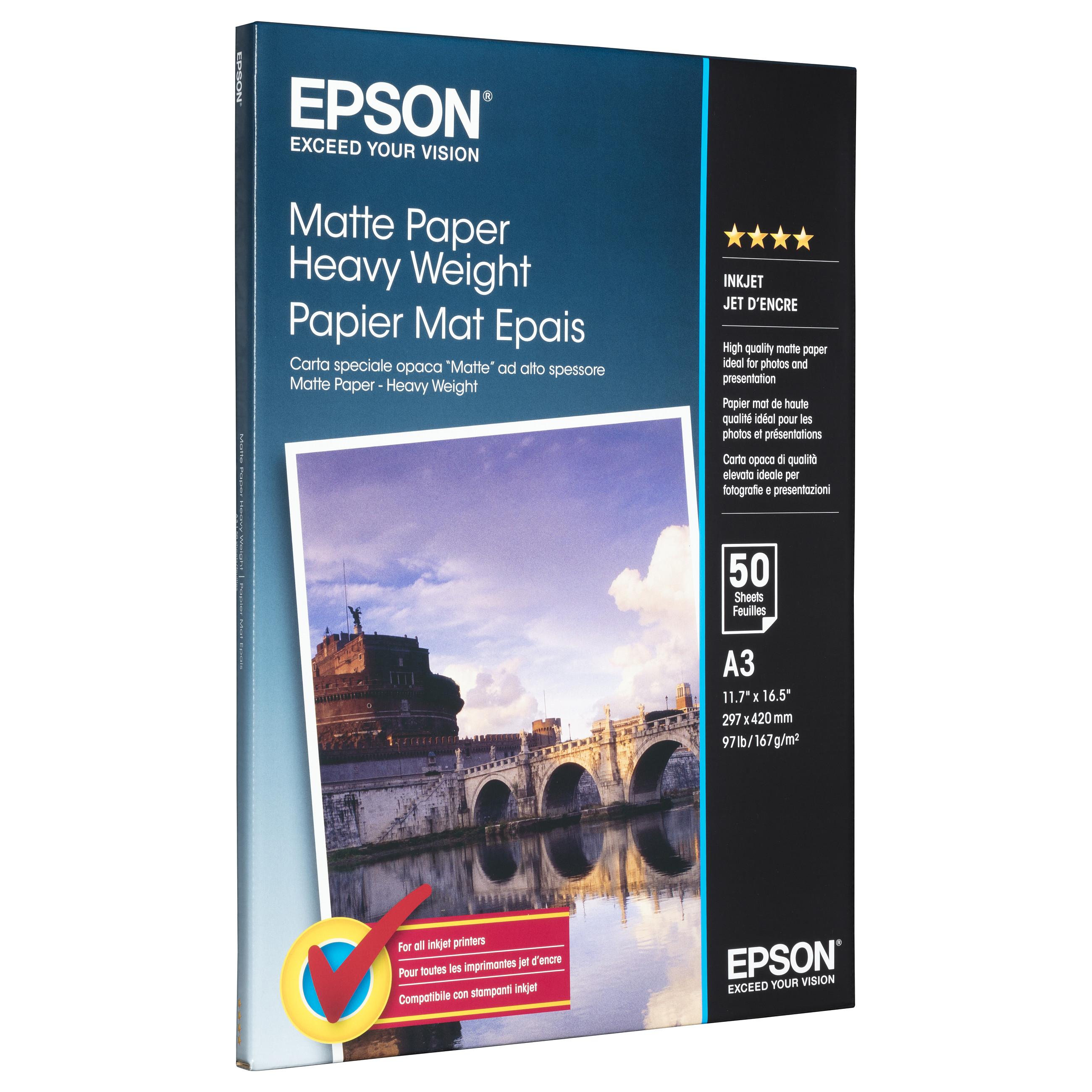 Epson - Mat - A3 (297 x 420 mm) - 167 g/m² - 50 ark papir - for EcoTank ET-16500, 7750 SureColor P5000, P800, SC-P10000, P5000, P700, P7500, P900, P9500