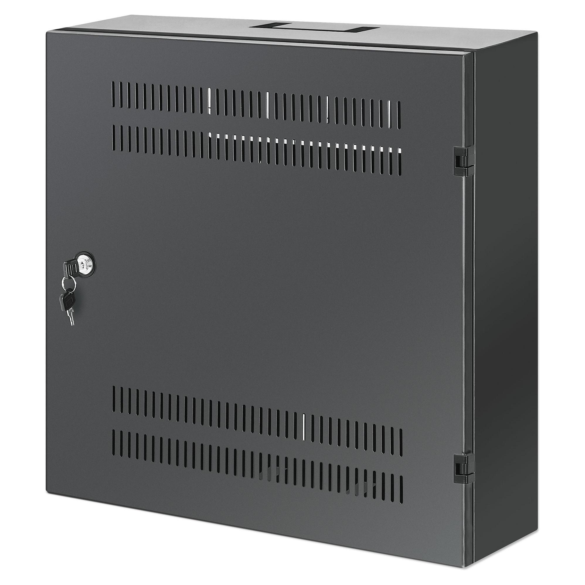 Intellinet 713689, Vægmonteret stativ, 2U/4U, 60 kg, Nøglelås, 8,5 kg, Sort