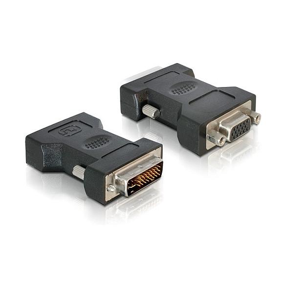 DVI-I til VGA-adapter DeLOCK 24+5 han til 15-pin hun - sort