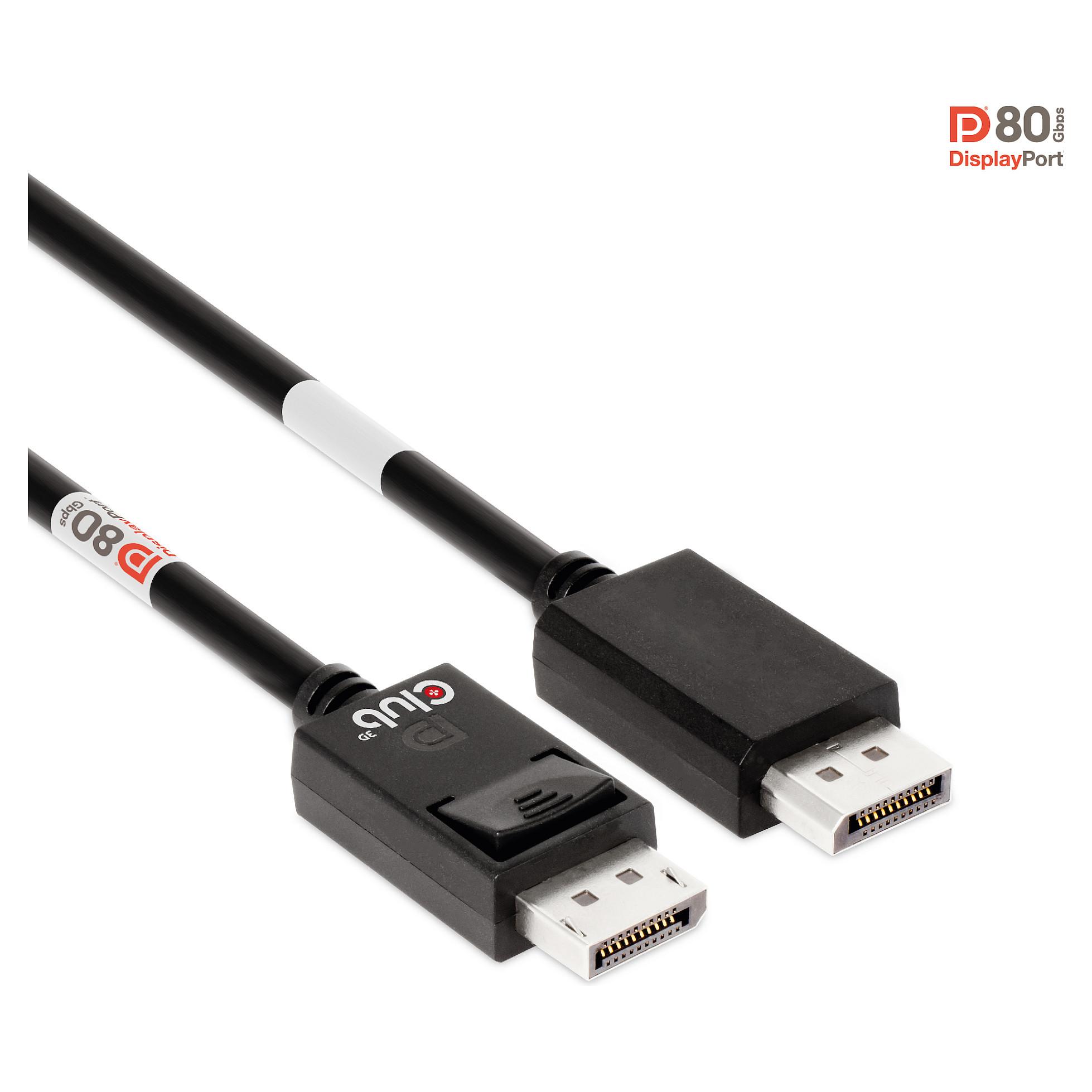 Club 3D - DisplayPort kabel - DisplayPort (han) til DisplayPort (han) - DisplayPort 2.1 - 1.2 m - 4K120 Hz support, 8K60 Hz support, tovejs, 10K30 Hz (10.240x4320) support, VESA DP80 Certified