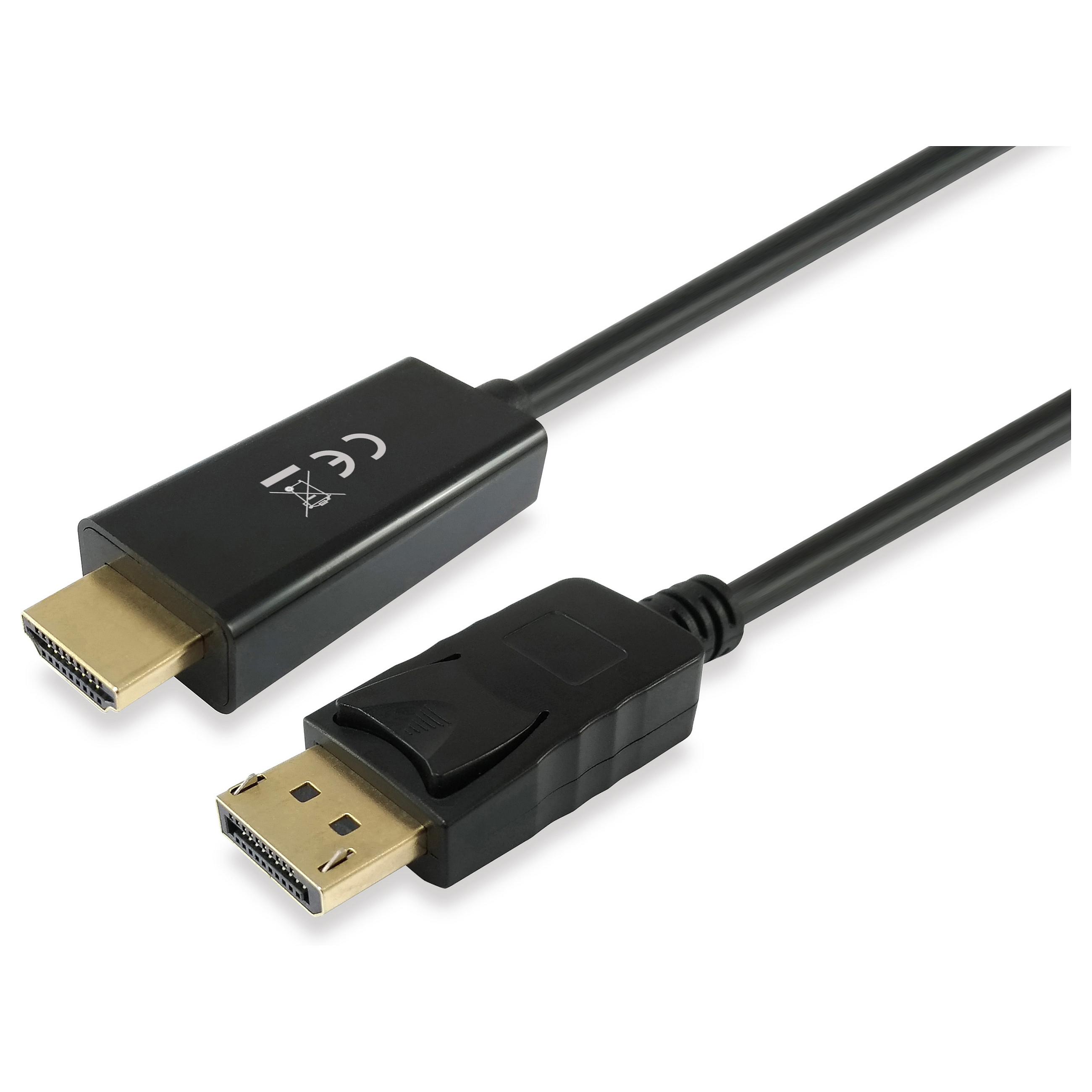 DisplayPort til HDMI-adapterkabel Equip 119390 - 2 m, sort