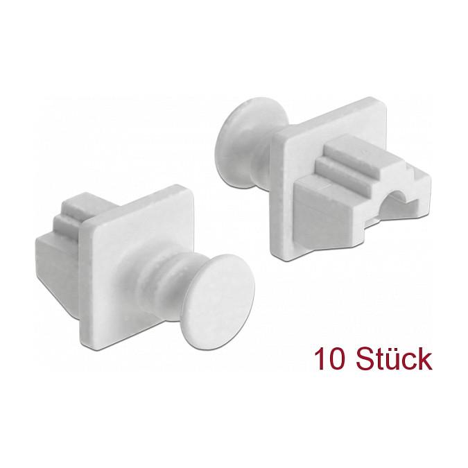 Støvbeskyttelse til RJ45-port DeLOCK 86507 - hvid, 10 stk.