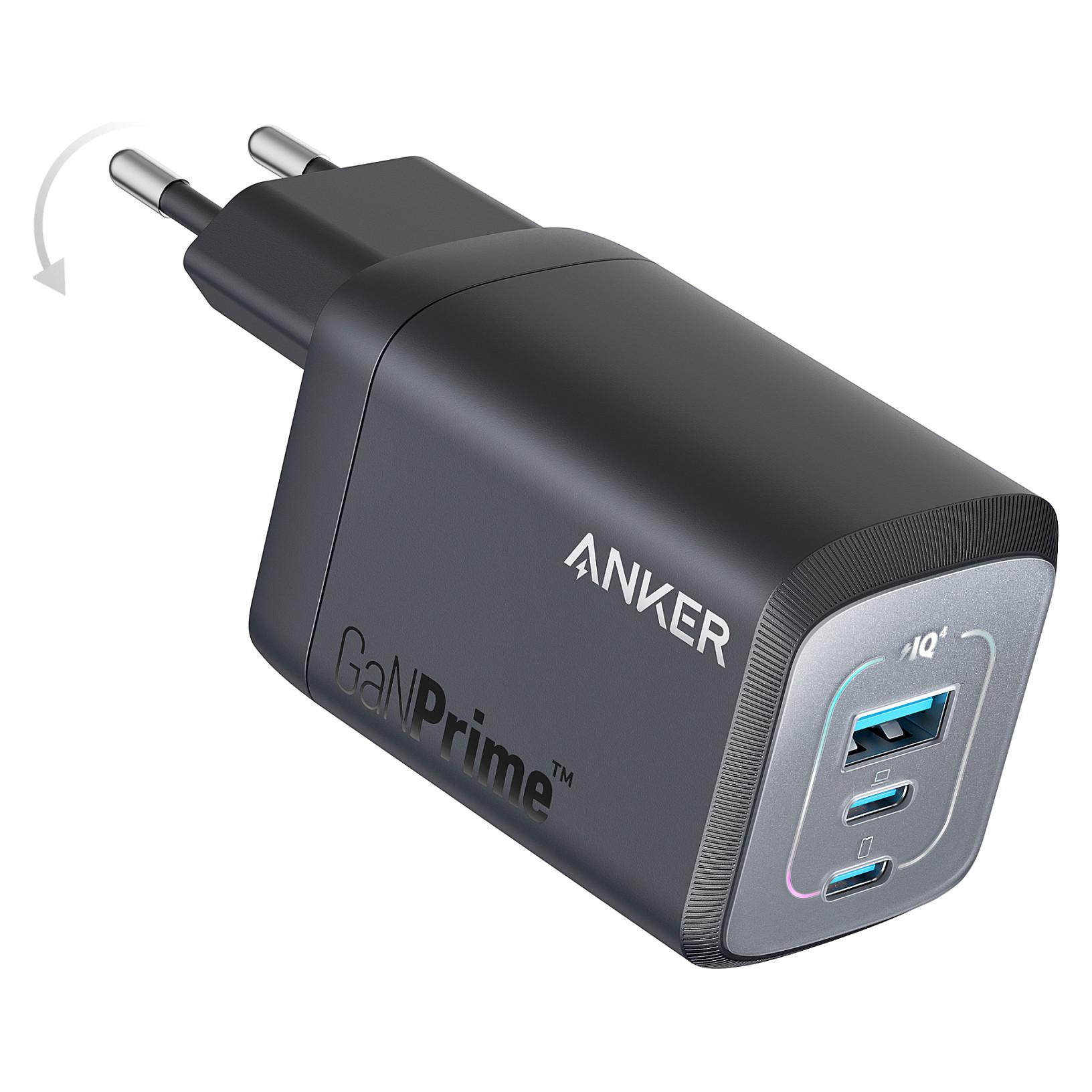 Anker Prime GaN oplader 67 W med 2 x USB-C og USB-A, 100-240 V, EU-stik