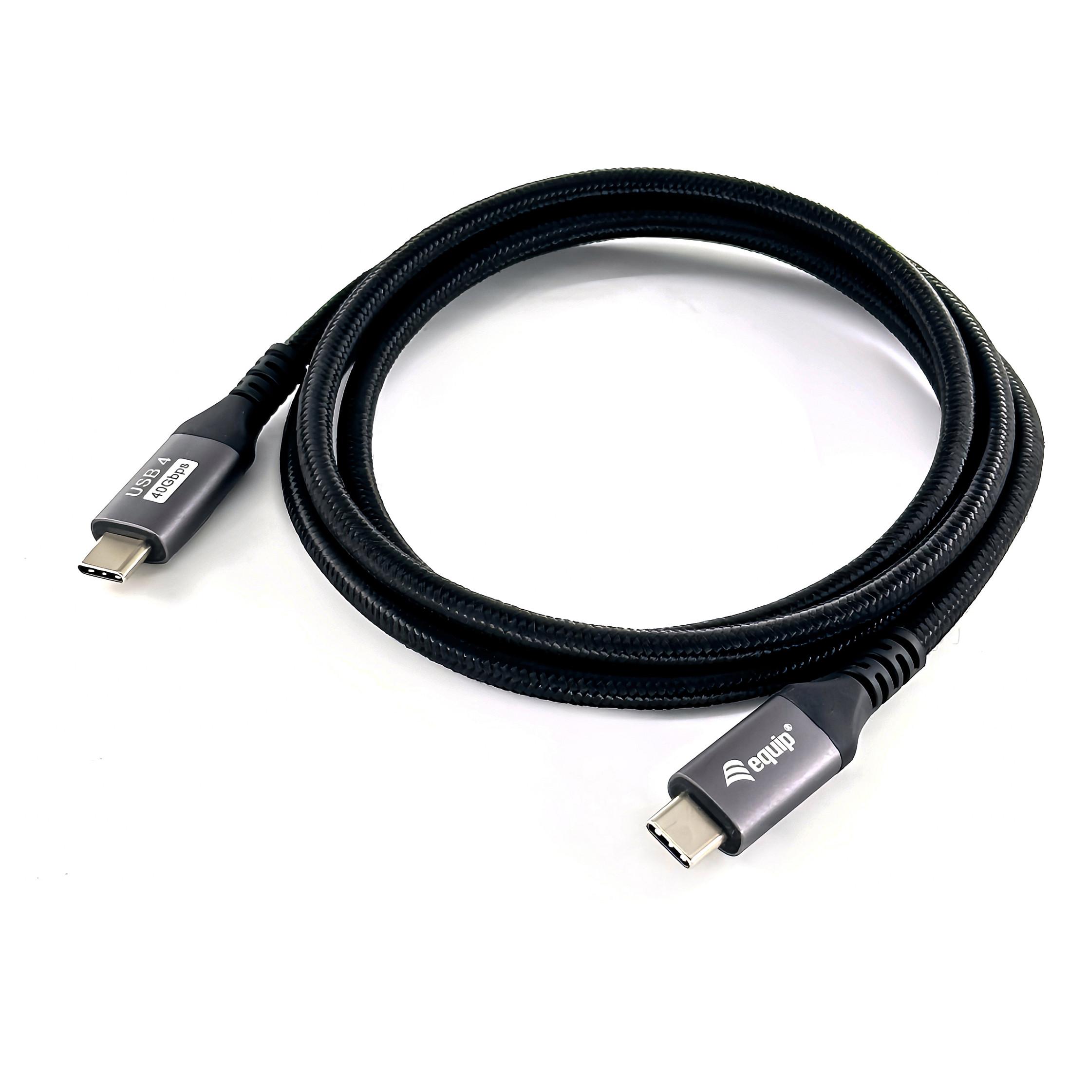 EQUIP USB4 Gen 3x2 USB-C til USB-C kabel 1,2 m - 40 Gbit/s, 8K 60 Hz, PD 3.1 240 W