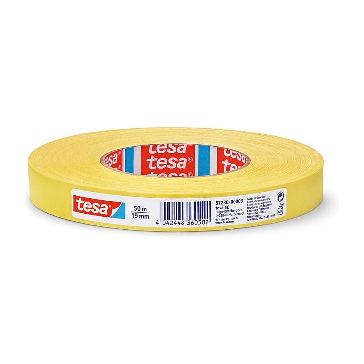 TESA 57230-00003-02, Gul, Bundtning, Farvekode, Fastgørelse, Handicrafting, Markering, Reparerer, Styrkende, 50 m, 19 mm, 1 stk
