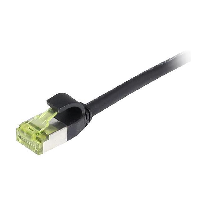 Patchkabel RJ45 CAT6A 500Mhz10m schwarz SFTP slimline rund d45mm TPELSZHSuperflex AWG28 mit CAT7 Rohkabel Synergy 21