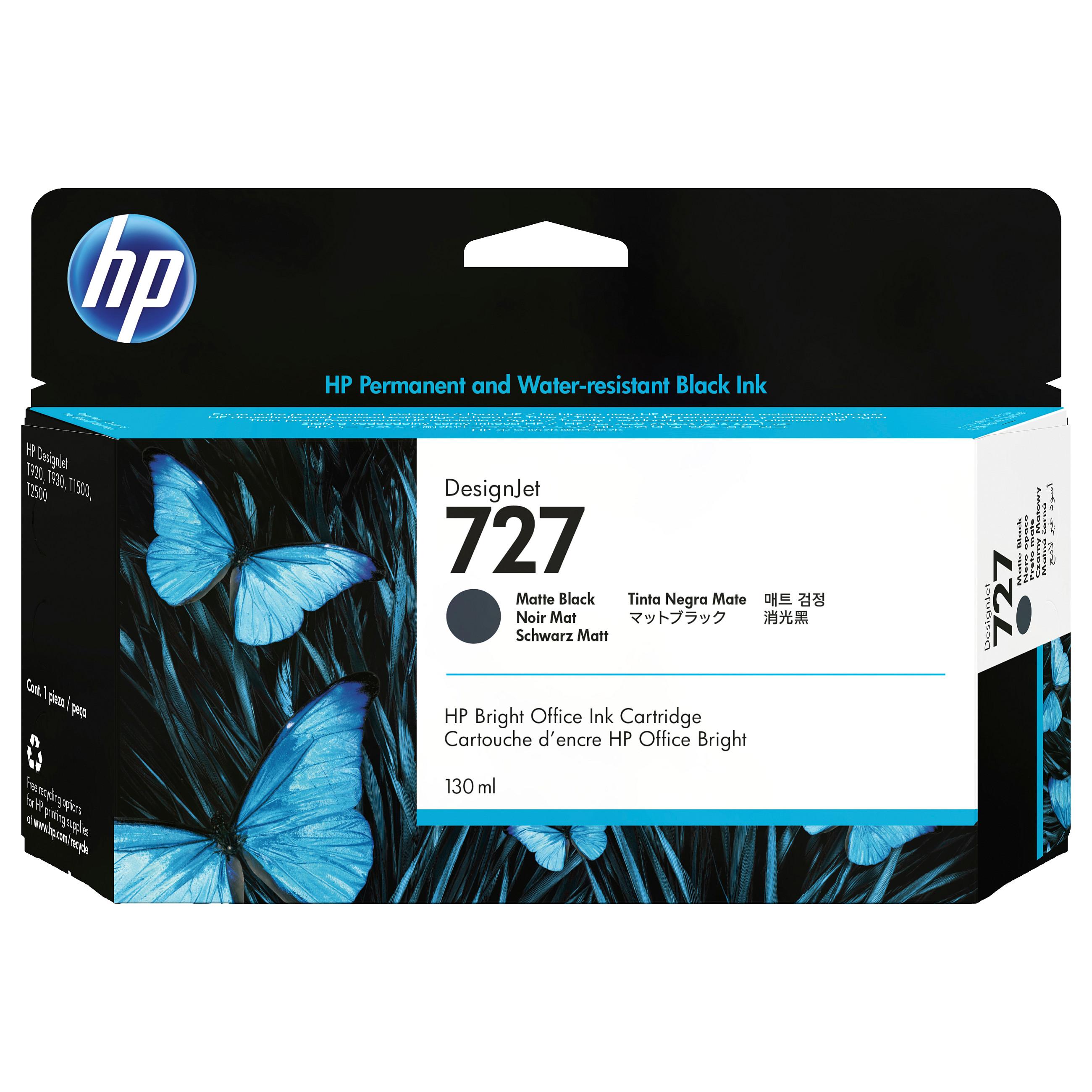 HP DesignJet 727 blækpatron 130 ml - Mat sort Bright Office Ink Cartridge