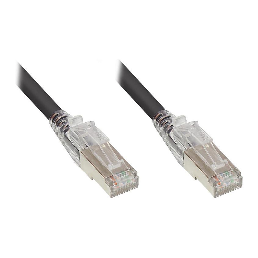 Patchkabel econ connect 8060-HV005S Cat 6A - sort, 0,5 m
