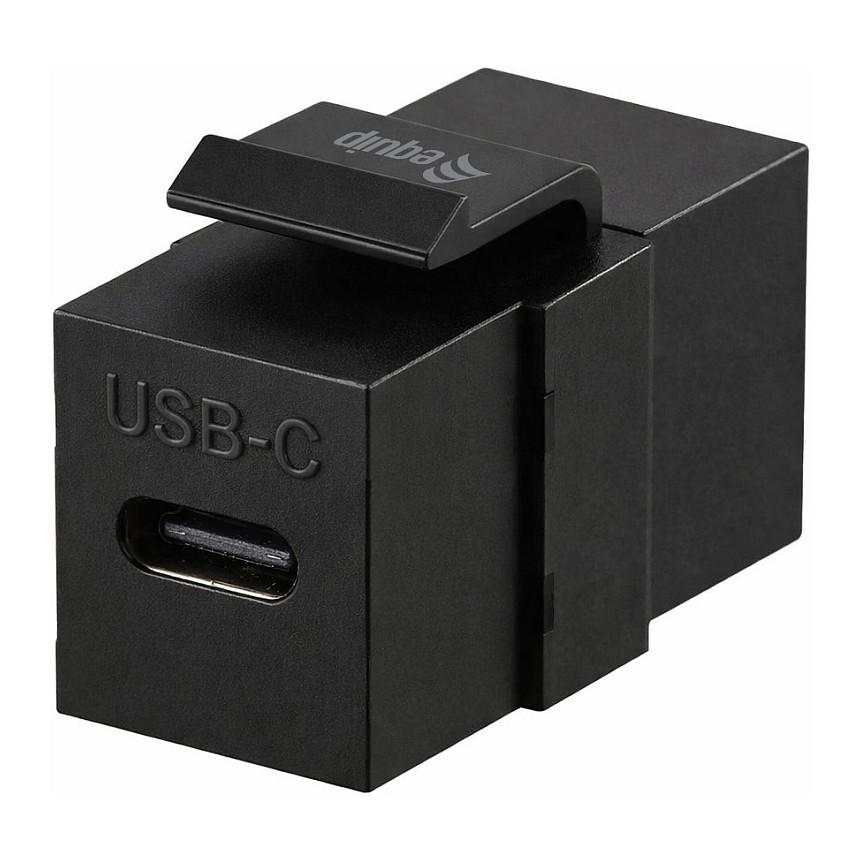 Keystone-kobling Equip 769404 USB 3.2 Gen2 USB-C til USB-C - sort