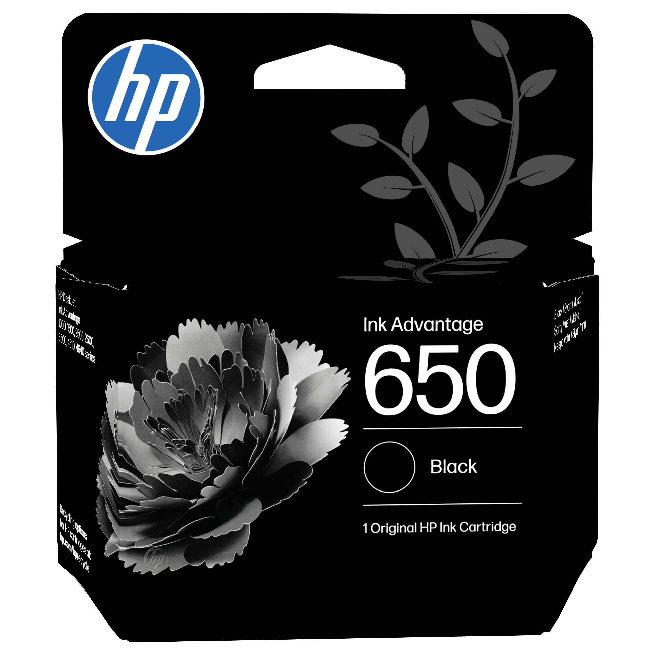 HP 650 - Sort - original - blækpatron - for Deskjet Ink Advantage 2515, Ink Advantage 3515