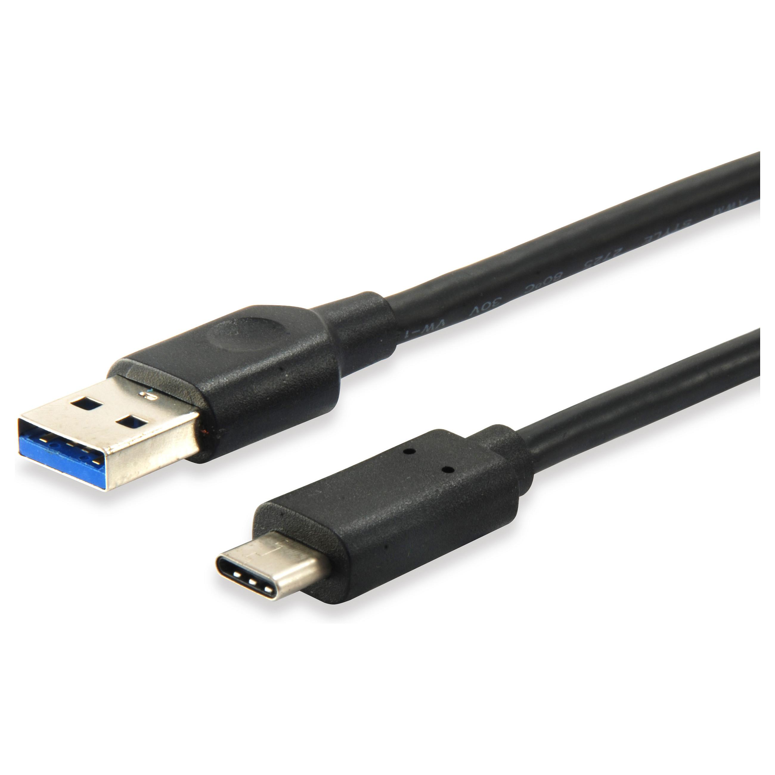 USB-kabel Equip 128345 USB-A til USB-C 0,5 m - sort