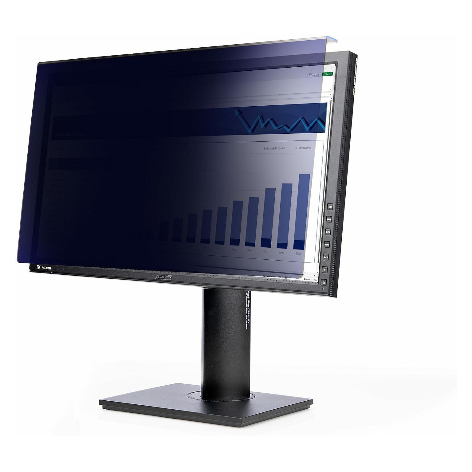 StarTech 24-inch 16:10 Monitor Privacy Screen, Hanging Filter/Shield - Privacy-filter for skærm - 2-vejs - aftagelig - stik i - 24 bred - sort