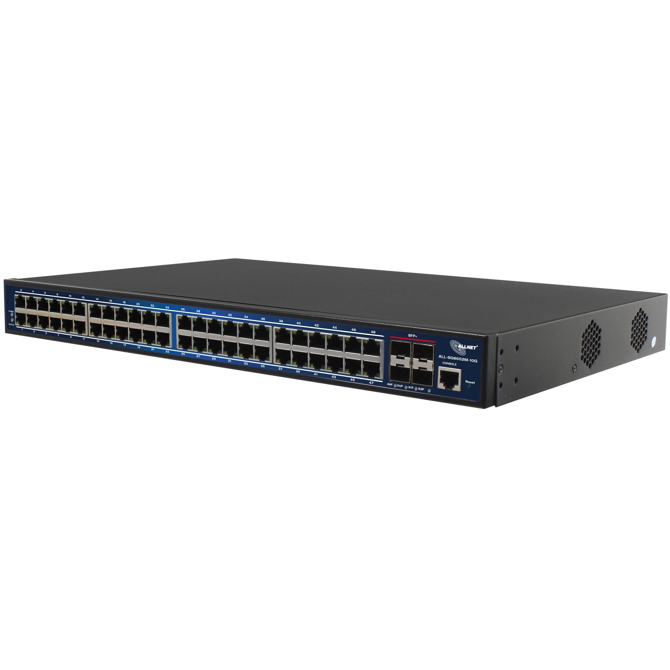 ALLNET Switch full managed Layer2 52 Port 48x GbE 4x SFP 19 JSON API ALLSG8652MJ10G