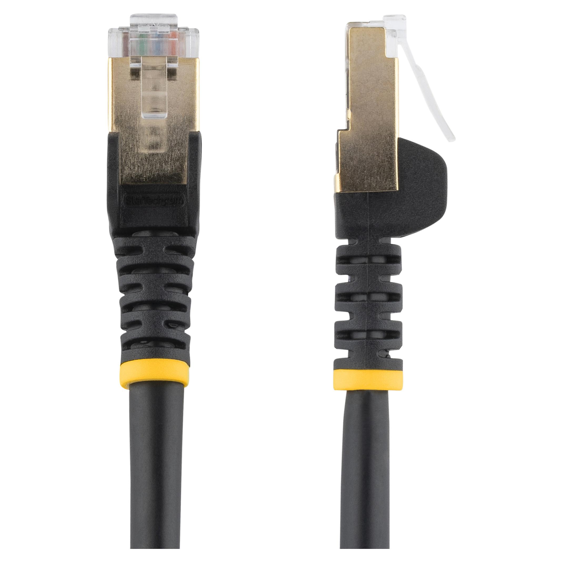 StarTech.com 7.5 m CAT6a Cable - Black - RJ45 Cable - Snagless - CAT6a STP Cord - Copper Wire - 10Gb CAT 6a Afskærmet parsnoet (STP) 7.5m Patchkabel Sort