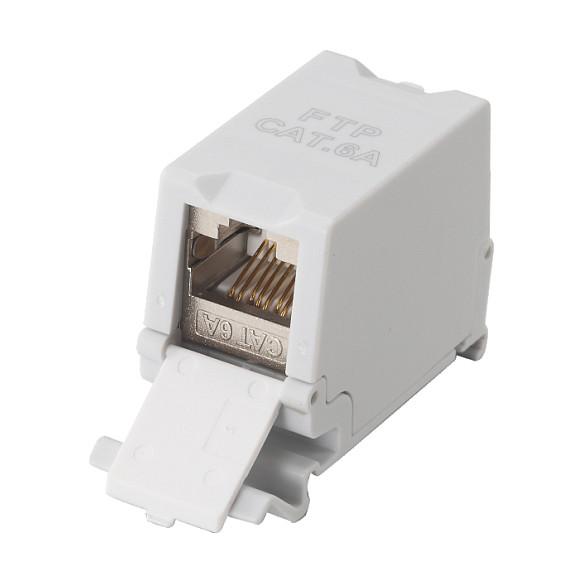 Keystone-kobling Equip 125581 Cat6A til DIN-skinne - grå