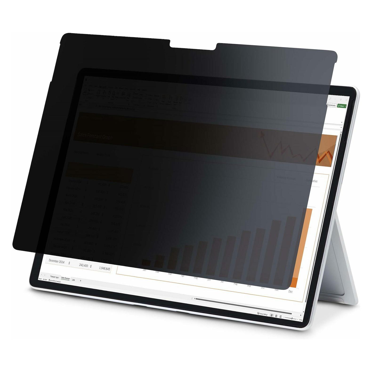 Startech 4-Way Privacy Screen For 13-inch Surface Pro 8/9/X Laptop, For Portrait/Landscape, Touch-Enabled, +/- 30 Deg. View - Computer Security Filter/Protector Blocks up to 51% Blue Light, Anti-Glare Finish (13SP-PRIVACY-SCREEN) - Notebook privacy-filter (vandret( - 4-vejs - klæbemiddel - 13 - sort - for Microsoft Surface Pro 8, Pro 9, Pro X