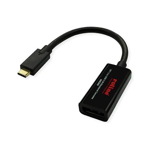 Displayadapter ROLINE USB-C til DisplayPort - bidirektional