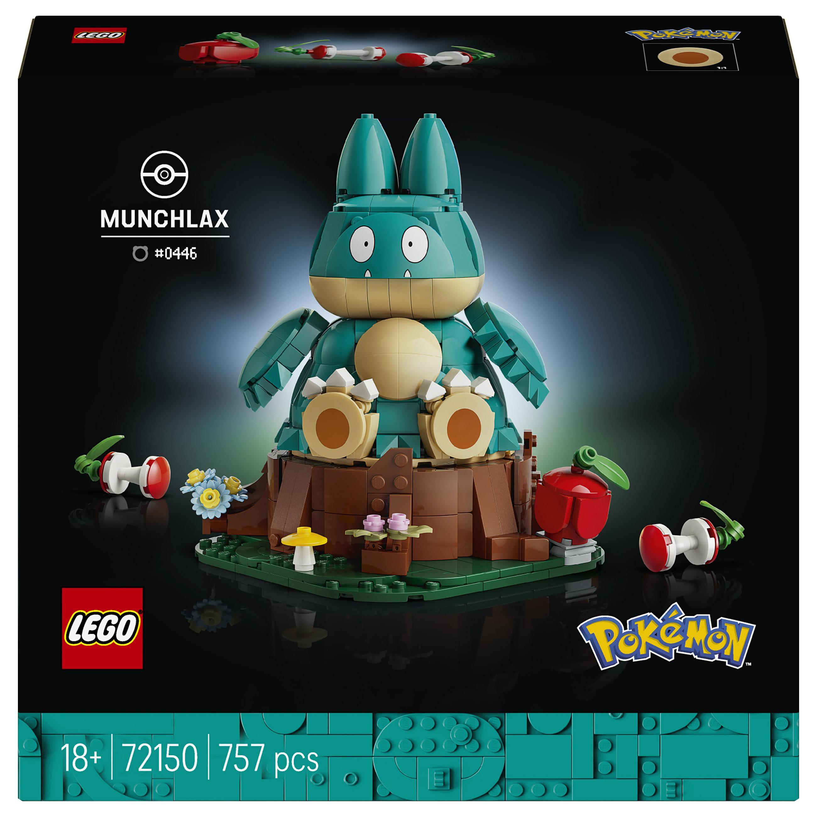 LEGO Pokémon 72150 Munchlax byggesæt med 757 dele til voksne samlere og Pokémon-fans