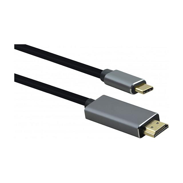 USB-C/HDMI-kabel Helos 288366 - 1,8 m, sort