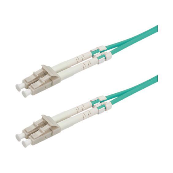 Fiberoptisk kabel ROLINE OM3 LC/LC 1 m - turkis