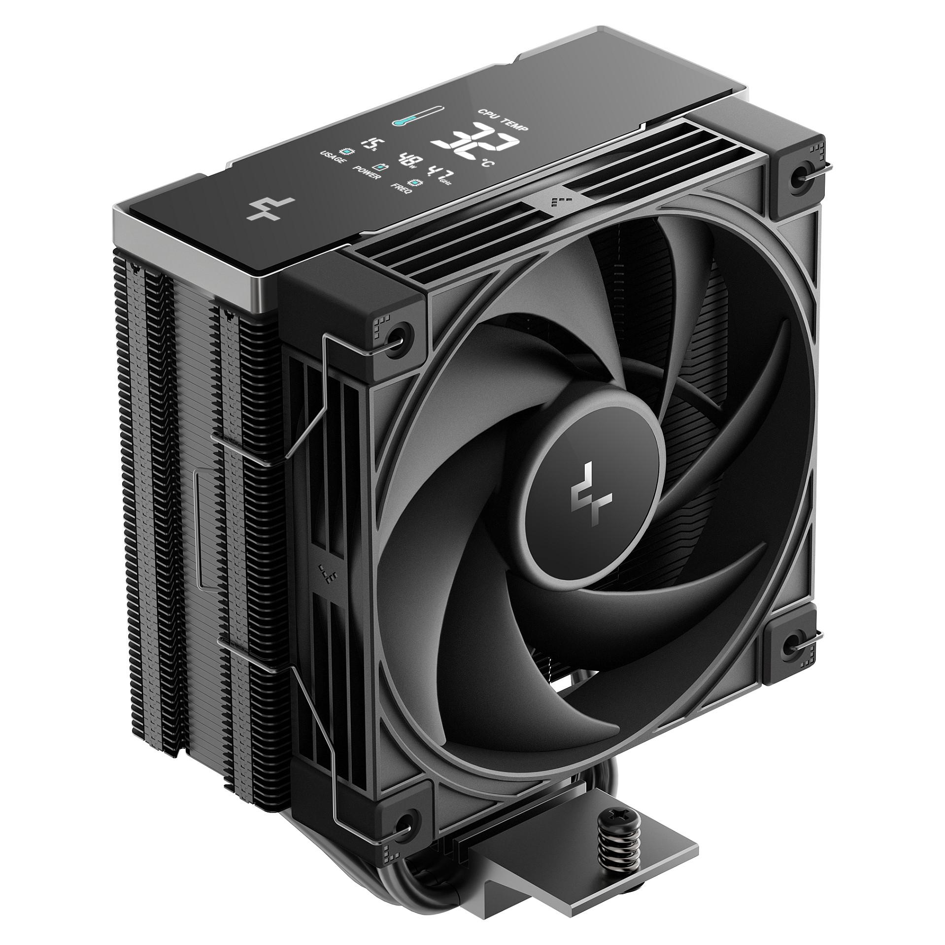 Deepcool AK400 G2 DIGITAL NYX - Processor-køler - (for: LGA1700, LGA1851, LGA1200, LGA115x Socket, AM4, AM5) - kobberbase - 120 mm
