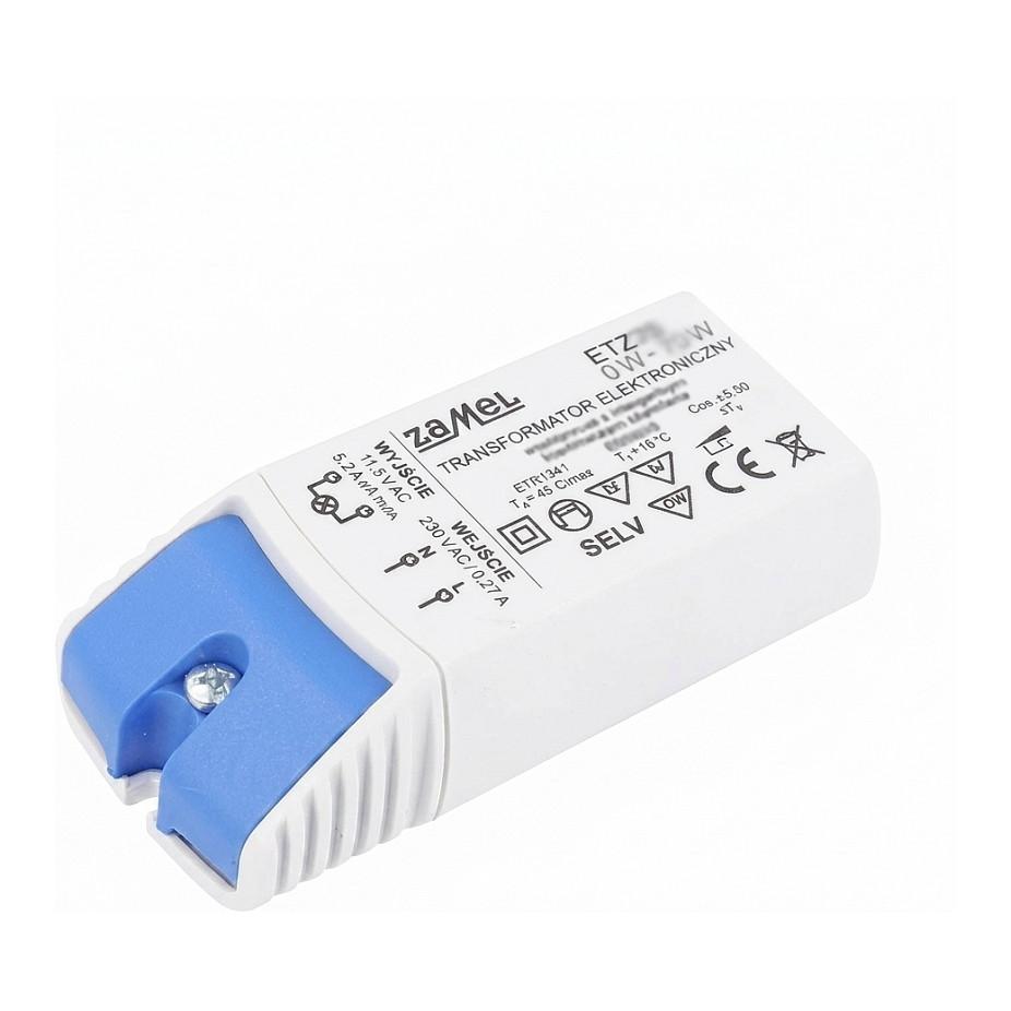Scharnberger 58491 12VAC 0-60W transformer 71,5x35x23,5 mm til halogen eller LED