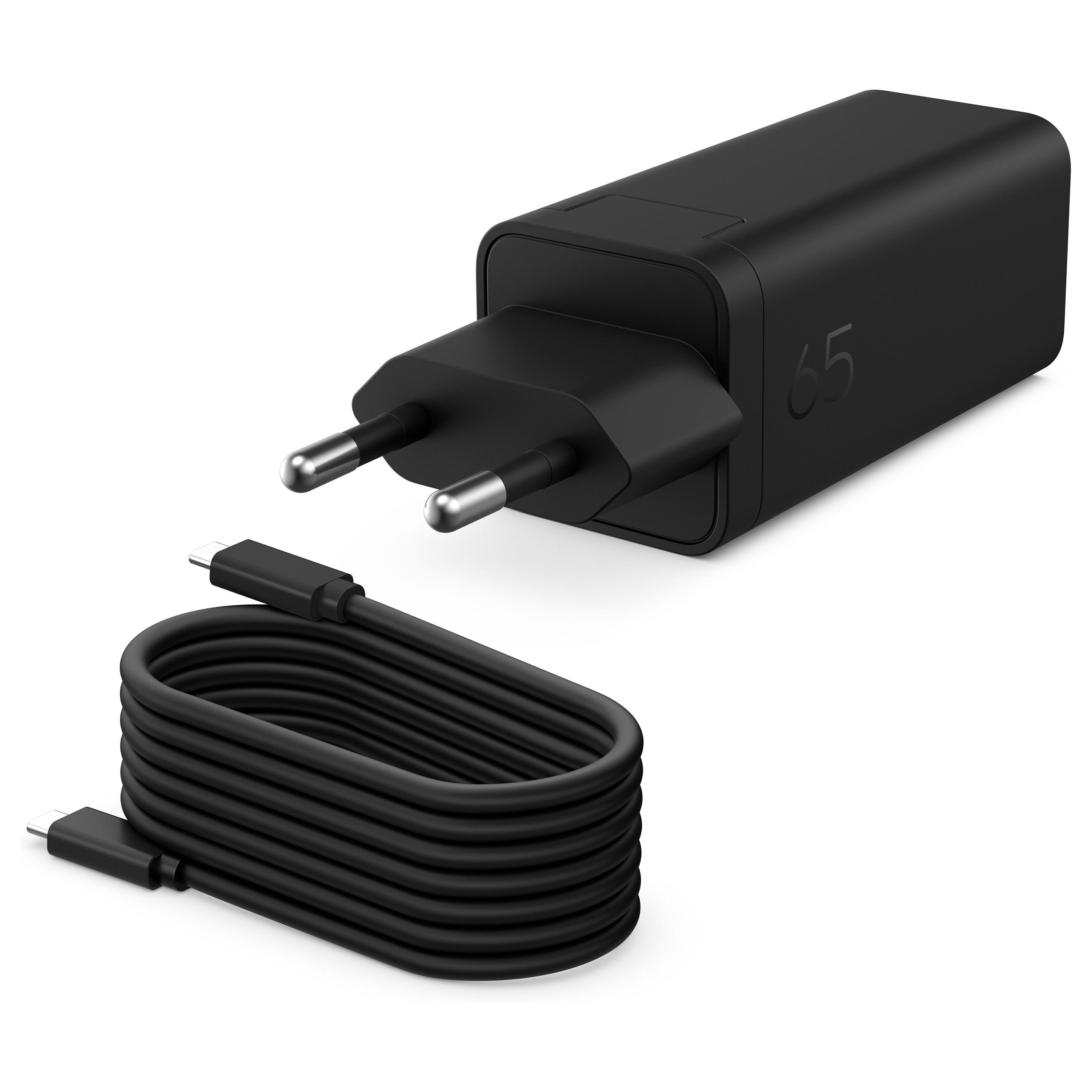 HP GaN Wall Charger - USB-C strømadapter - AC 115/230 V - 65 Watt - sort