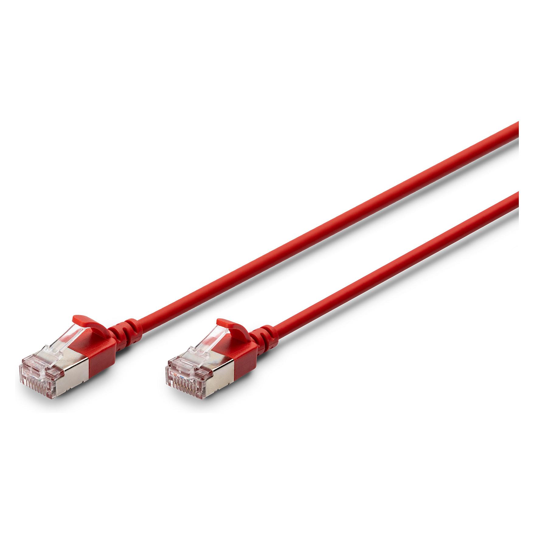 Patchkabel Digitus CAT 6A F/FTP Slim - 2 m, rød