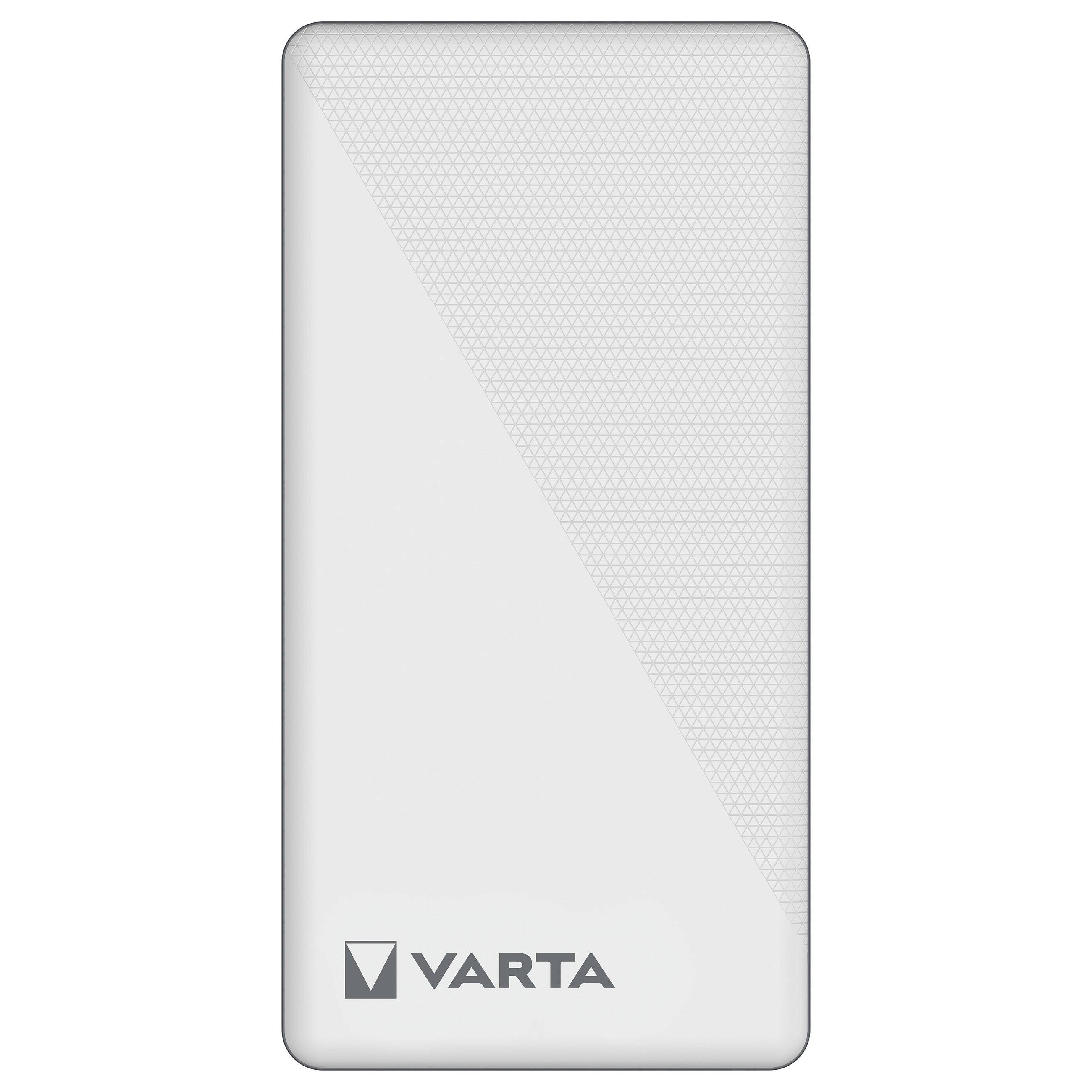 Varta Energy 20000 powerbank 20000 mAh 15 Watt 2 USB-A, 1 USB-C, sort/hvid