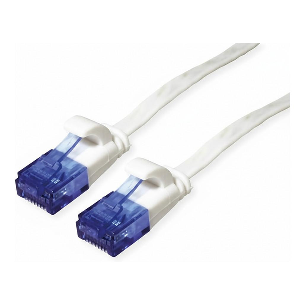 Fladt netværkskabel S-Impuls Cat 6 U/UTP RJ-45 0,5 m - hvid