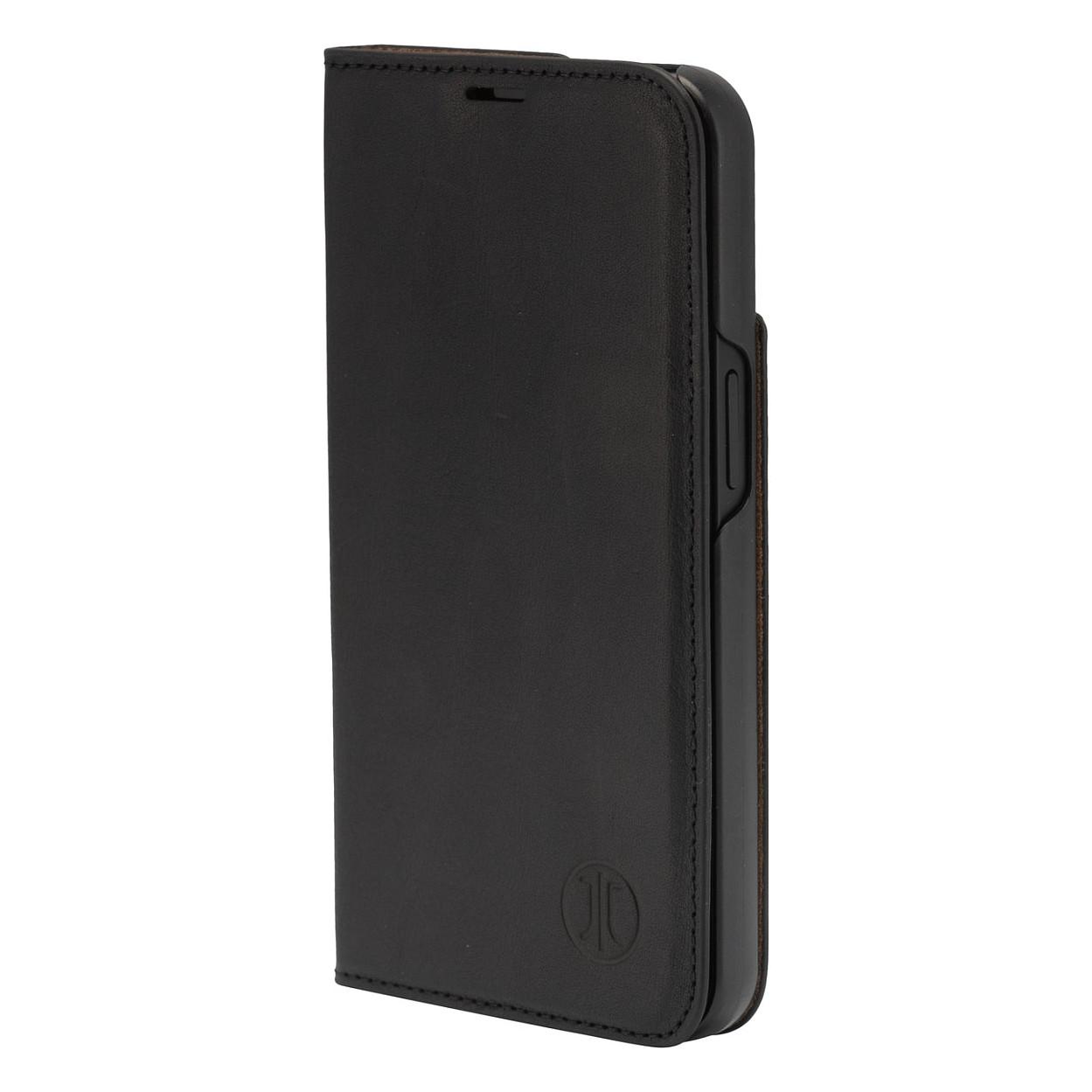 Bookcase JT Berlin Tegel i ægte læder til iPhone 16 Pro - sort