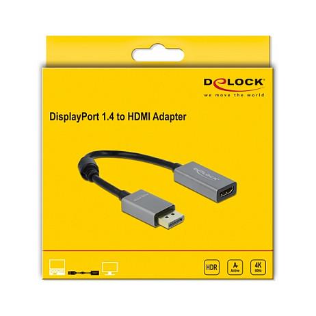 DisplayPort 1.4 til HDMI-adapter DeLOCK 66436 - aktiv, 0,2 m