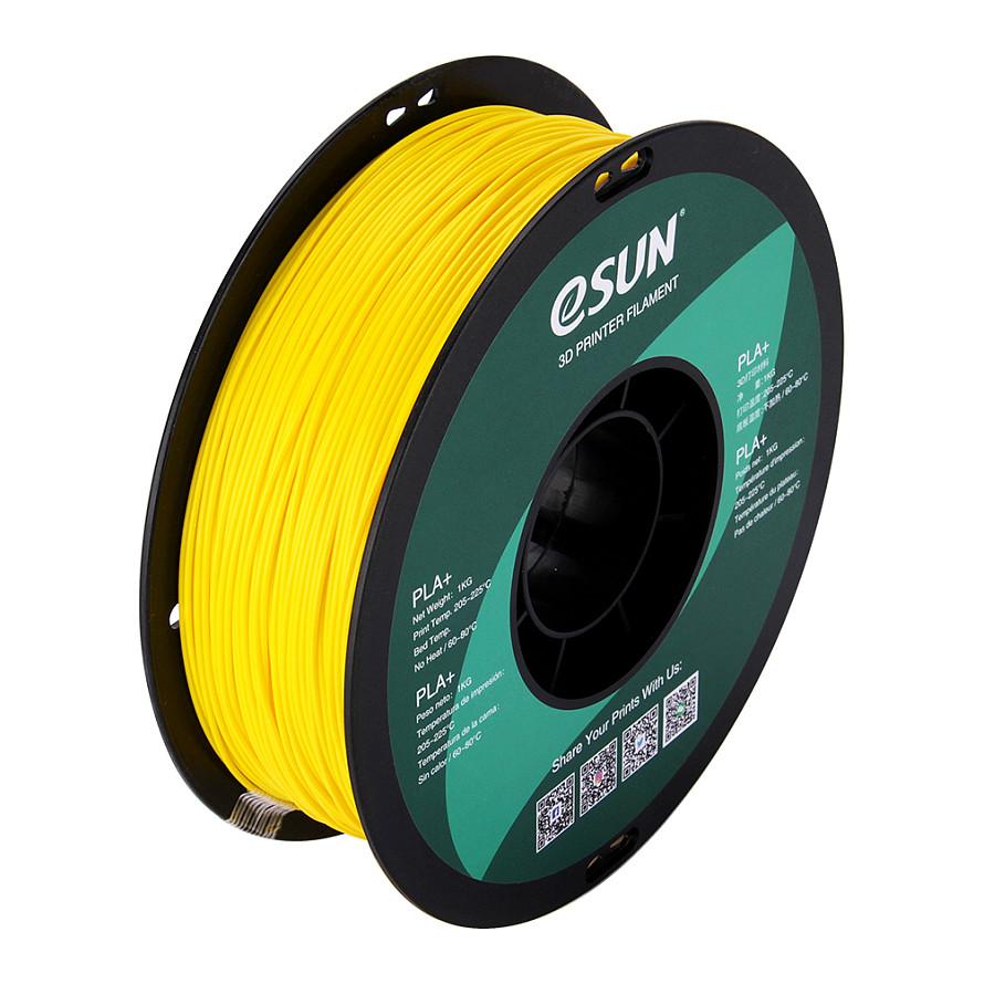 3D-printerfilament eSUN PLA+ 1,75 mm - gul, 1 kg