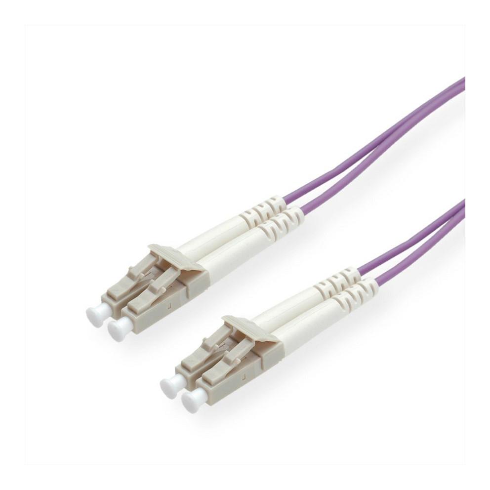 Fiberoptisk kabel ROLINE OM4 LC/LC - violet, 7 m