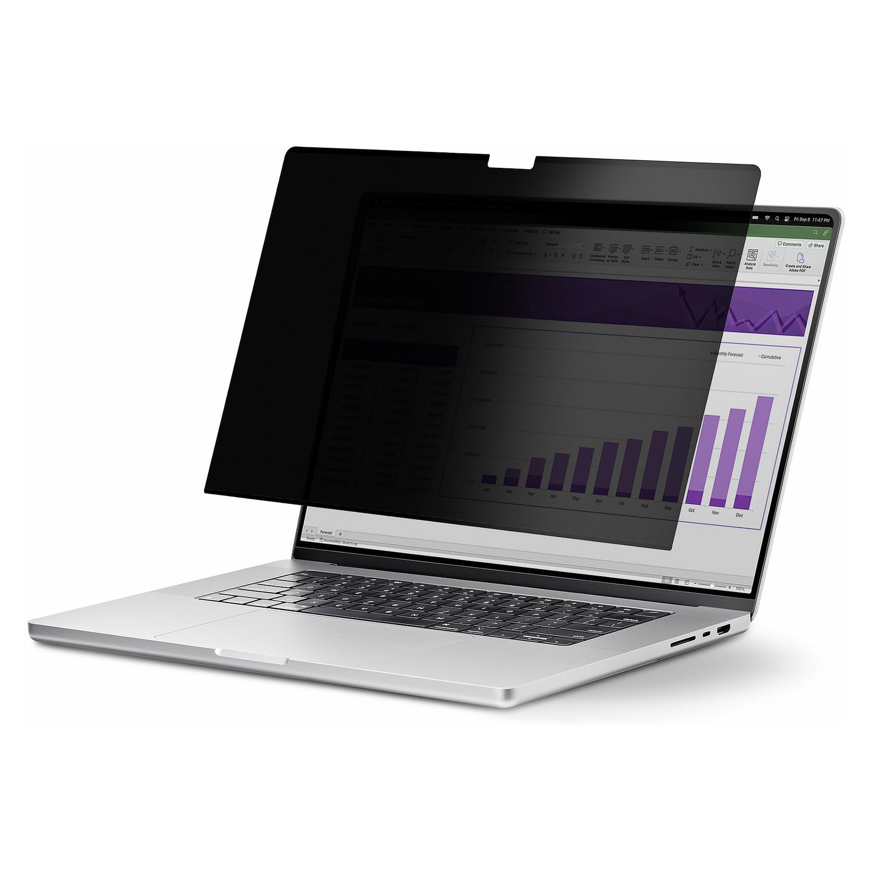 Startech 14.1-inch 16:10 Touch Privacy Screen, Anti-Glare Blue Light Filter, Laptop Monitor Screen Protector, +/- 30 Deg. View Angle, Flip-Up - Notebook privacy-filter (vandret( - 2-vejs - klæbemiddel, hængselsfaner, flaphængsler - 14.1 - sort