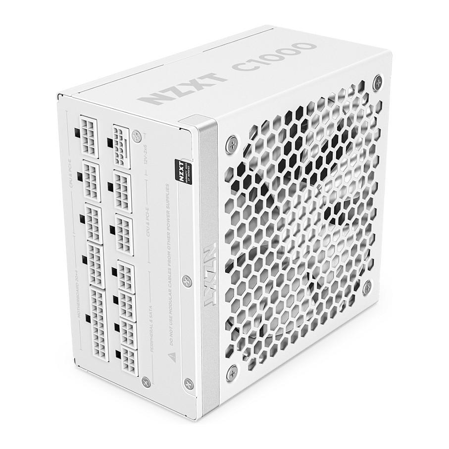 NZXT C-Series C1000 (2024) White Strømforsyning - 1000 Watt - 135 mm - ATX 3.1 - 80 Plus Gold certified