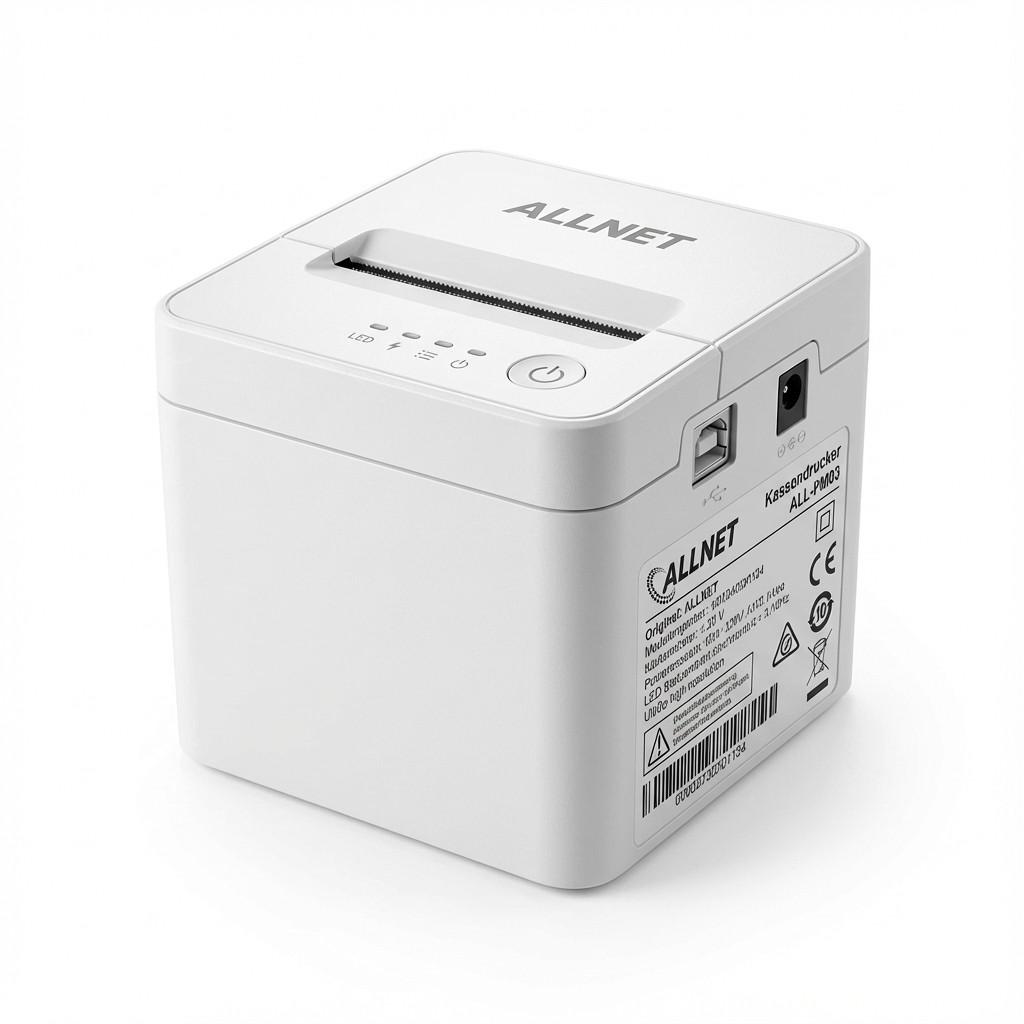 Checkout ALLNET Mobile Printer / Checkout Printer ALL-PM03, USB / Bluetooth 58 mm, sort