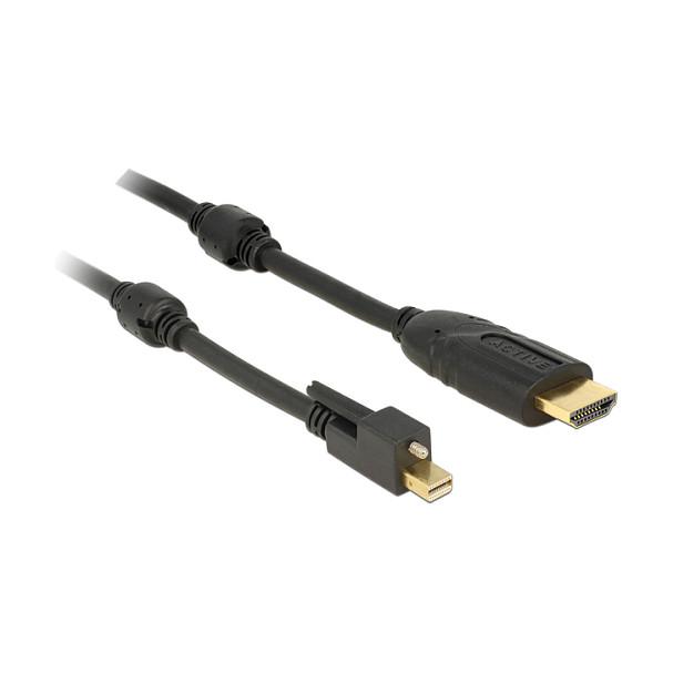 Mini DisplayPort til HDMI-kabel DeLOCK 83730 aktiv 4K - sort 2 m
