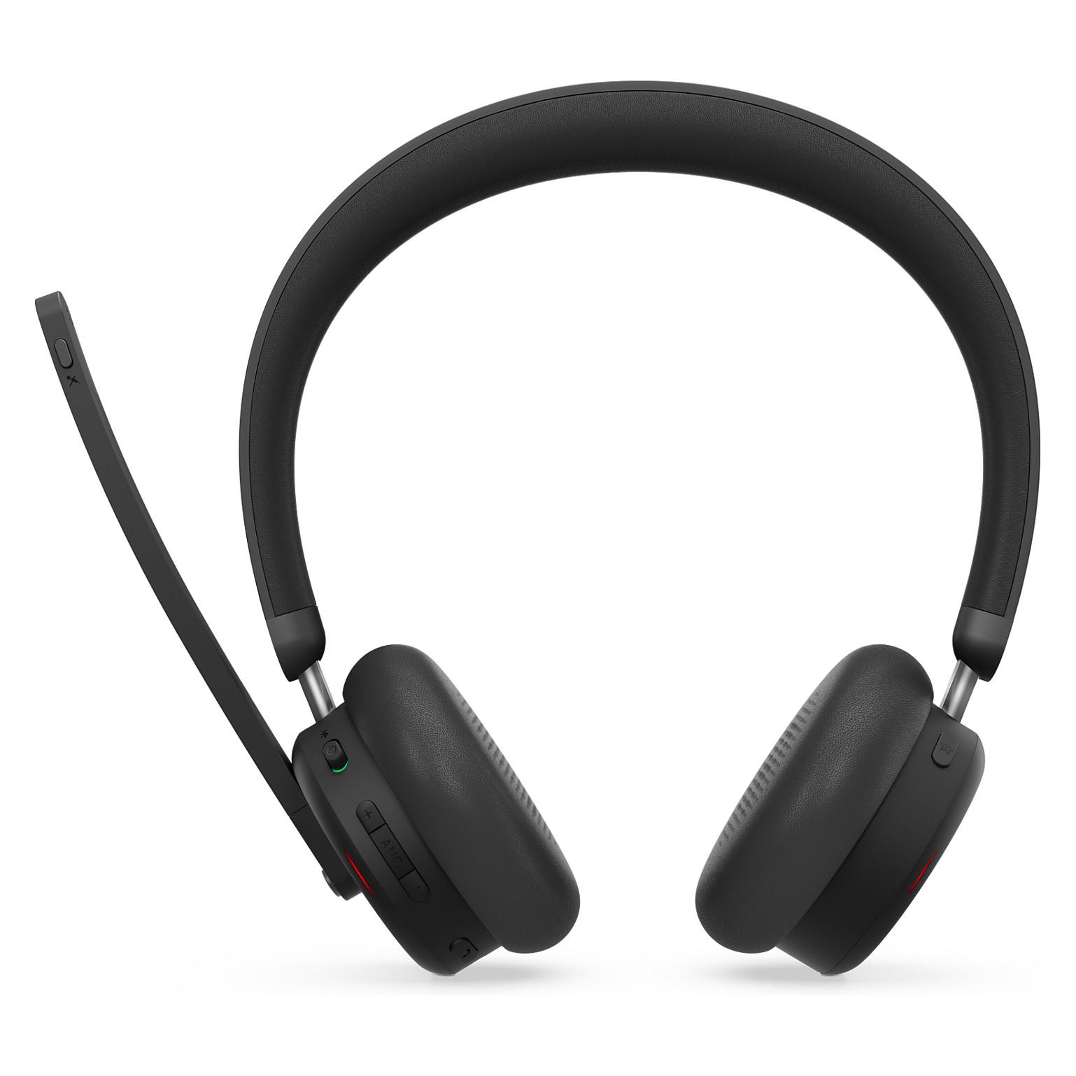 Lenovo 6550 trådløst headset med hovedbøjle til kontor/callcenter, USB-C, Bluetooth, sort